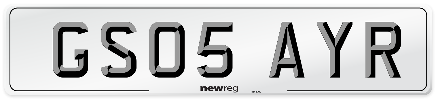 GS05 AYR Number Plate from New Reg